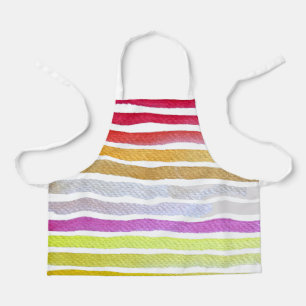 Regenbogenstreifen niedliche Wasserfarbe Schürze