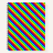Regenbogenstreifen - Notebook Notizblock (Vorderseite)