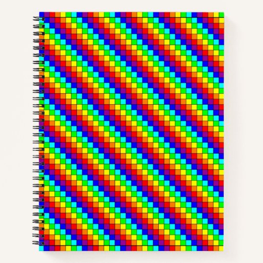 Regenbogenstreifen - Notebook Notizblock (Vorderseite)