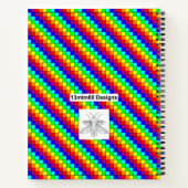 Regenbogenstreifen - Notebook Notizblock (Rückseite)