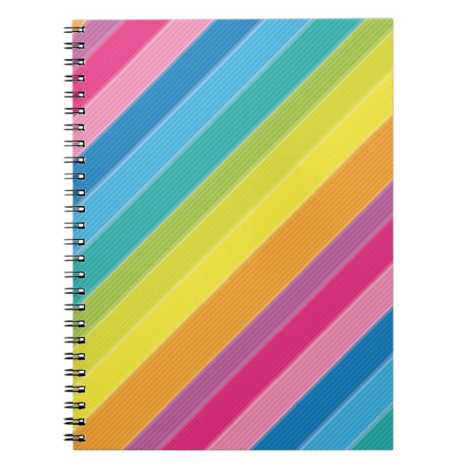 Regenbogenstreifen Notizblock (Vorderseite)