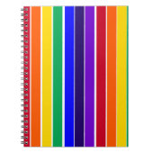 Regenbogenstreifen Notizblock (Vorderseite)
