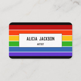 Regenbogenstreifen | Personalisieren Visitenkarte