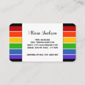 Regenbogenstreifen | Personalisieren Visitenkarte (Rückseite)