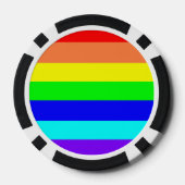 Regenbogenstreifen Pokerchips (Rückseite)