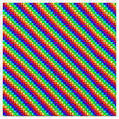 Regenbogenstreifen - Polyester Poplin Fabric Stoff (Nahaufnahme)
