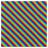 Regenbogenstreifen - Polyester-Poplin-Stoff Stoff (Nahaufnahme)