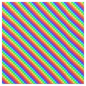 Regenbogenstreifen - Polyestergewebe Stoff (Nahaufnahme)