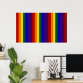 Regenbogenstreifen Poster (Heimbüro)