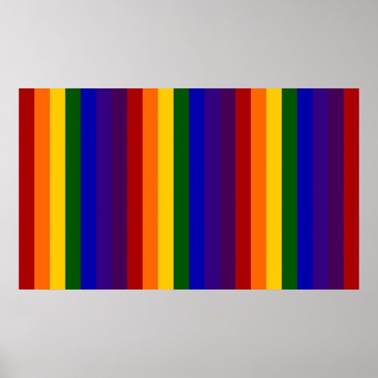 Regenbogenstreifen Poster (Vorne)