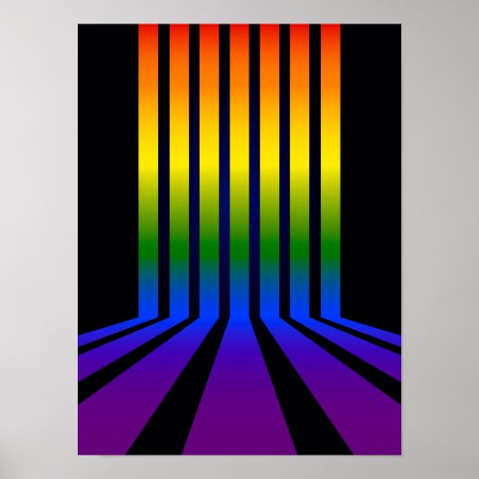 Regenbogenstreifen Poster (Vorne)