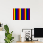 Regenbogenstreifen Poster (Heimbüro)