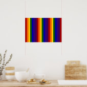 Regenbogenstreifen Poster (Küche)