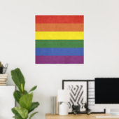 Regenbogenstreifen Poster (Heimbüro)