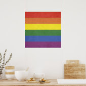 Regenbogenstreifen Poster (Küche)