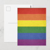 Regenbogenstreifen Postkarte (Vorne/Hinten)