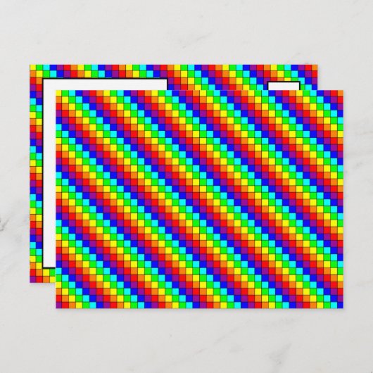 Regenbogenstreifen - Postkarte (Vorne/Hinten)