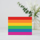 Regenbogenstreifen Postkarte (Stehend Vorderseite)