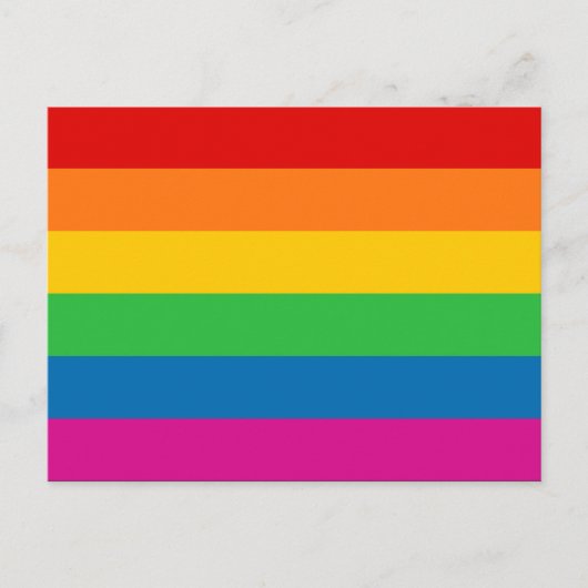 Regenbogenstreifen Postkarte (Vorderseite)