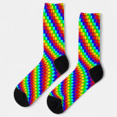 Regenbogenstreifen - Premium Socken (Linkes Detail)