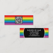 Regenbogenstreifen QR-Code Mini Visitenkarte (Vorne/Hinten)