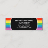 Regenbogenstreifen QR-Code Mini Visitenkarte (Rückseite)