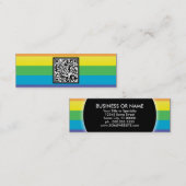Regenbogenstreifen QR-Code Mini Visitenkarte (Vorne/Hinten)