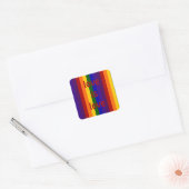 Regenbogenstreifen Quadratischer Aufkleber (Umschlag)