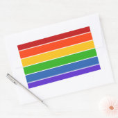 Regenbogenstreifen Rechteckiger Aufkleber (Umschlag)