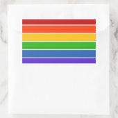 Regenbogenstreifen Rechteckiger Aufkleber (Tasche)