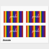 Regenbogenstreifen Rechteckiger Aufkleber (Blatt)