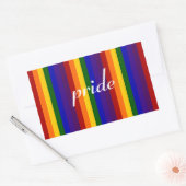 Regenbogenstreifen Rechteckiger Aufkleber (Umschlag)