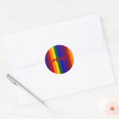 Regenbogenstreifen Runder Aufkleber (Umschlag)