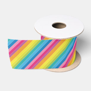 Regenbogenstreifen Satinband