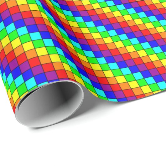 Regenbogenstreifen - Schleifpapier Geschenkpapier (Rolleneckpunkt)