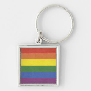 Regenbogenstreifen Schlüsselanhänger
