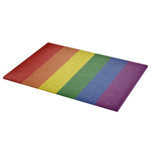 Regenbogenstreifen Schneidebrett (Ecke)