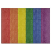 Regenbogenstreifen Schneidebrett (Vorderseite)