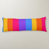 Regenbogenstreifen Seitenschläferkissen (Rückseite)