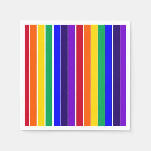 Regenbogenstreifen Serviette (Vorderseite)