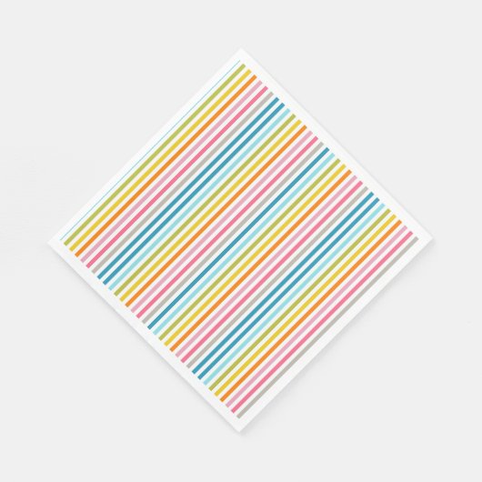 Regenbogenstreifen Serviette (Ecke)
