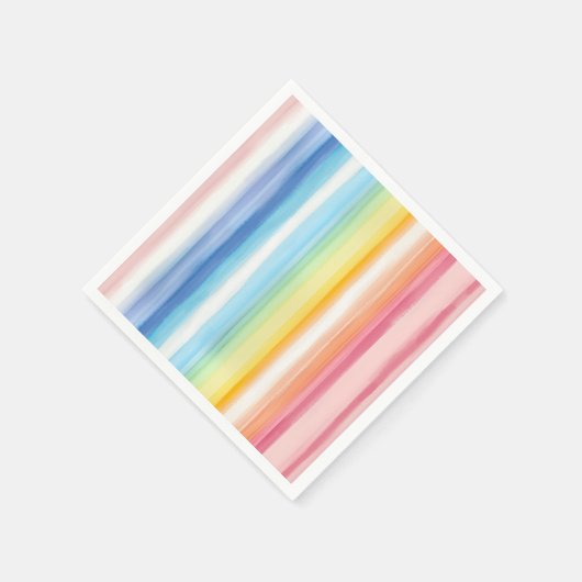 Regenbogenstreifen Serviette (Ecke)