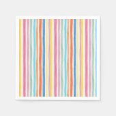 Regenbogenstreifen Serviette (Vorderseite)