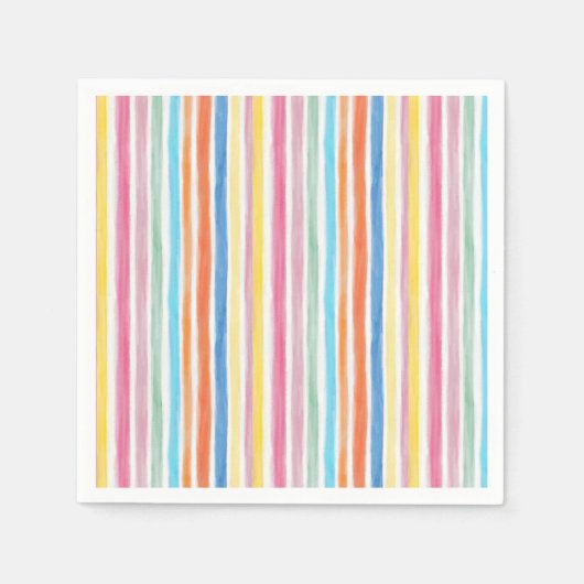 Regenbogenstreifen Serviette (Vorderseite)