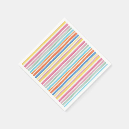 Regenbogenstreifen Serviette (Ecke)