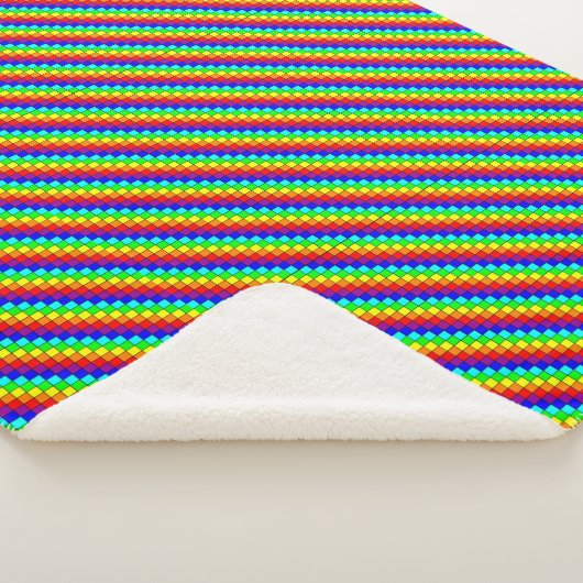 Regenbogenstreifen - Sherpa Blanket Sherpadecke (3/4)