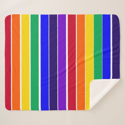 Regenbogenstreifen Sherpadecke (Vorderseite (Horizontal))