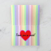 Regenbogenstreifen Sie sind Phantastisch Vielen Da Karte (Innenseite)