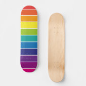 Regenbogenstreifen Skateboard (Vorderseite)