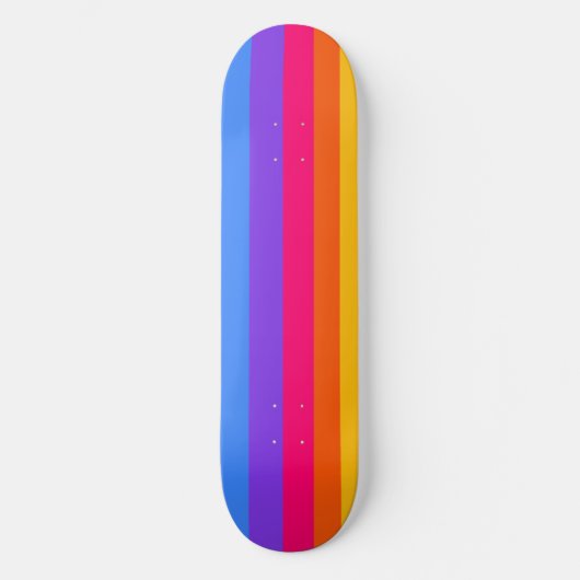 Regenbogenstreifen Skateboard (Vorderseite)